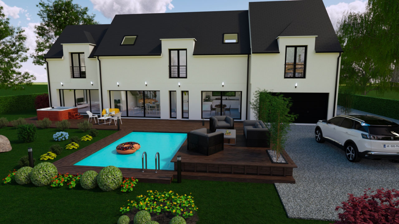 Image construction 3D maison Sercpi